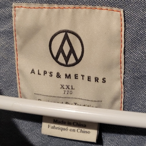 Alps & Meters Touring Hiking Shirt Merino Wool and Cotton Blend Size XXL - Picture 3 of 9